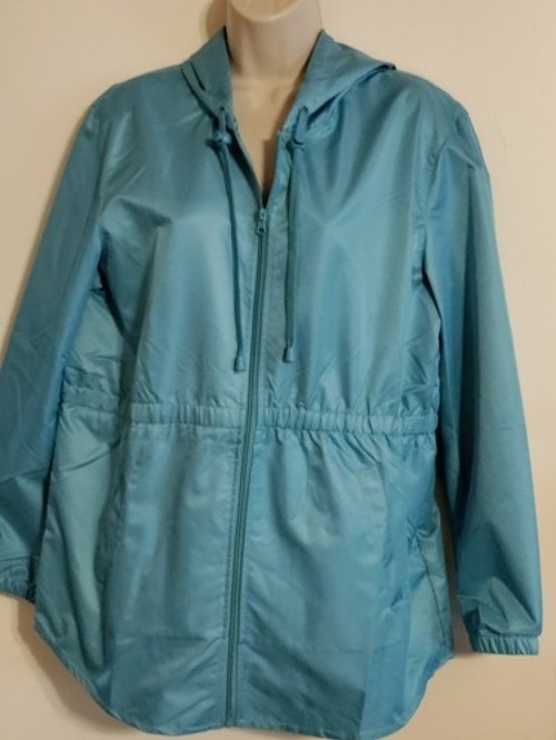 Blair Windbreaker Jacket Medium Hooded Full Zip Blue