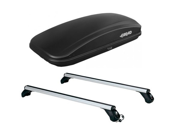 DachtrÄGer LP49+ Dachbox Crub 430 Lt FÜR Ford Mondeo Limousine 4 TÜRer 2007-2014-image