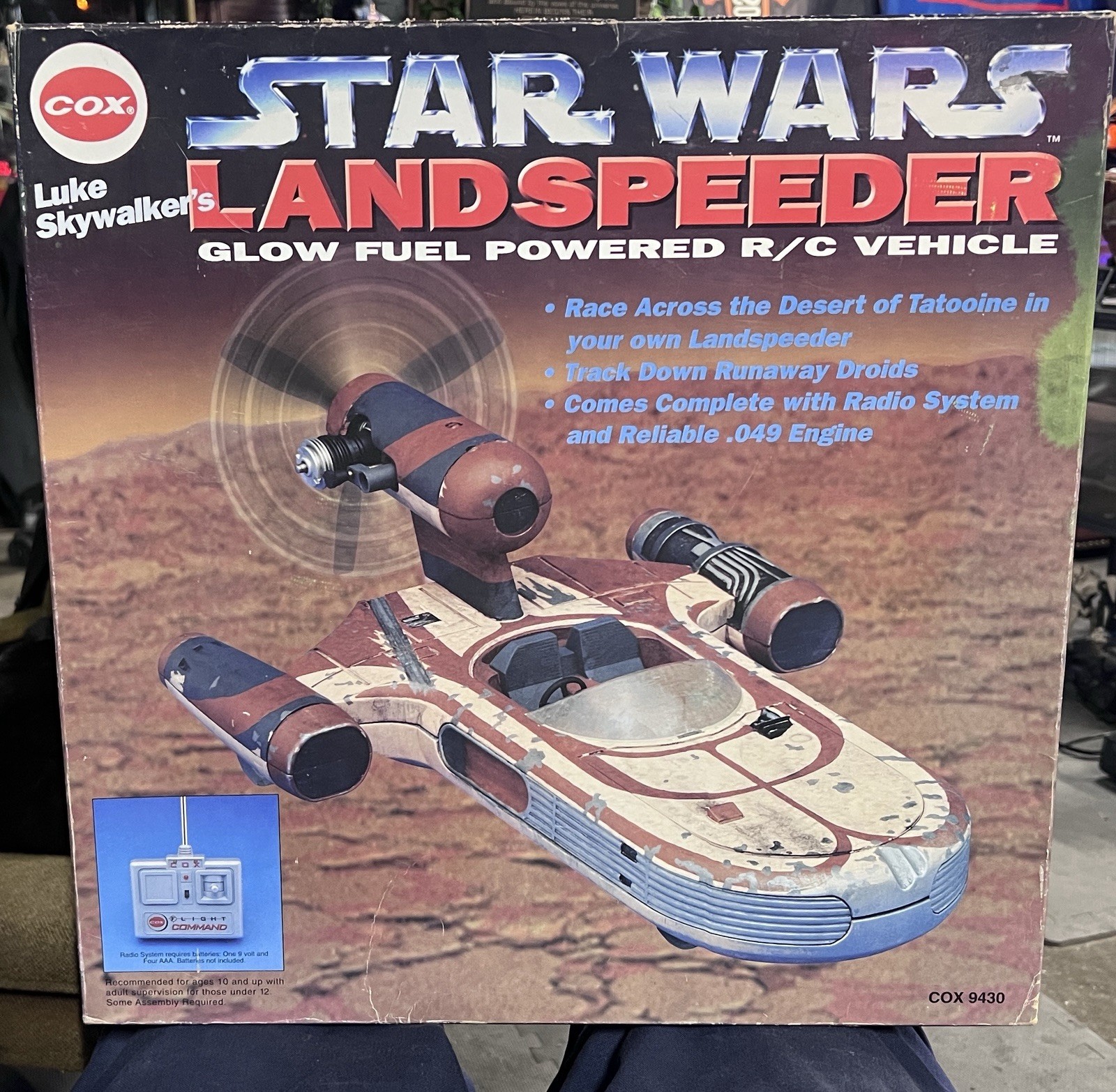 Star Wars Luke Skywalker 1998 Landspeeder COX .049 Engine R/C NEW. Was Display!