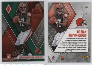 2023 Panini Phoenix Rookies Green /25 Dorian Thompson-Robinson #124 Rookie RC