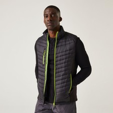 Regatta Navigate schwarz/limette Herren Thermo gepolsterter Hybrid Bodywarmer #TRA894