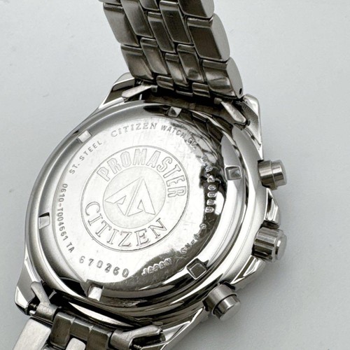 Citizen Promaster Chronograph Calendar Men's Watch Working Condition Cleaned - Picture 7 of 7