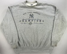 1999 New York Yankees World Series Sweatshirt Lee Sport Crewneck Gray MLB XXL