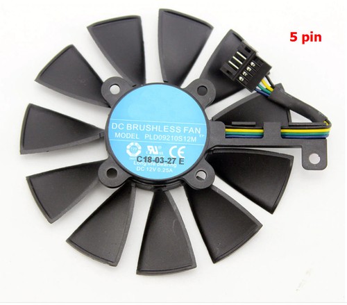 Cooler Fan For ASUS Strix GTX 980Ti GTX 1060 1080 1070 RX 480 580 VEGA64 VEGA56 - Afbeelding 15 van 15