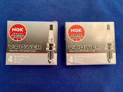 NGK V-Power Spark Plugs - Stock 7548 - BR9EYA - Solid Tip - Pack of 8