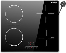 Induction Hob 60CM 4 Zone, Plug in Electric Hob 13 Amp 4 Ring, 2800W Electric In