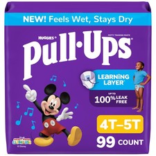 Potty Ups Boys Training Pants 4T-5T 38-50 lbs 99 Count Pull Size