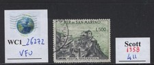 WC1_26272. SAN MARINO. 500 Lire 1958 ROCK OF SAN MARINO stamp. Sc. 411. Used