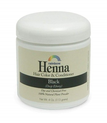 Rainbow Research Henna Hair Color and Conditioner, Persian Black Deep Ebony, ...