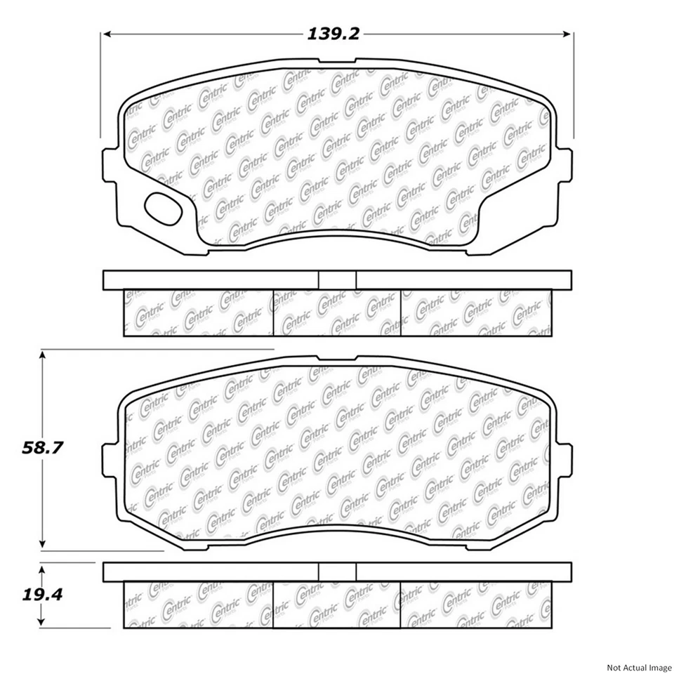 Juego de pastillas de freno de disco delanteras traseras para Mitsubishi Fuso FE120 2005-2005 Foto 4 de 4