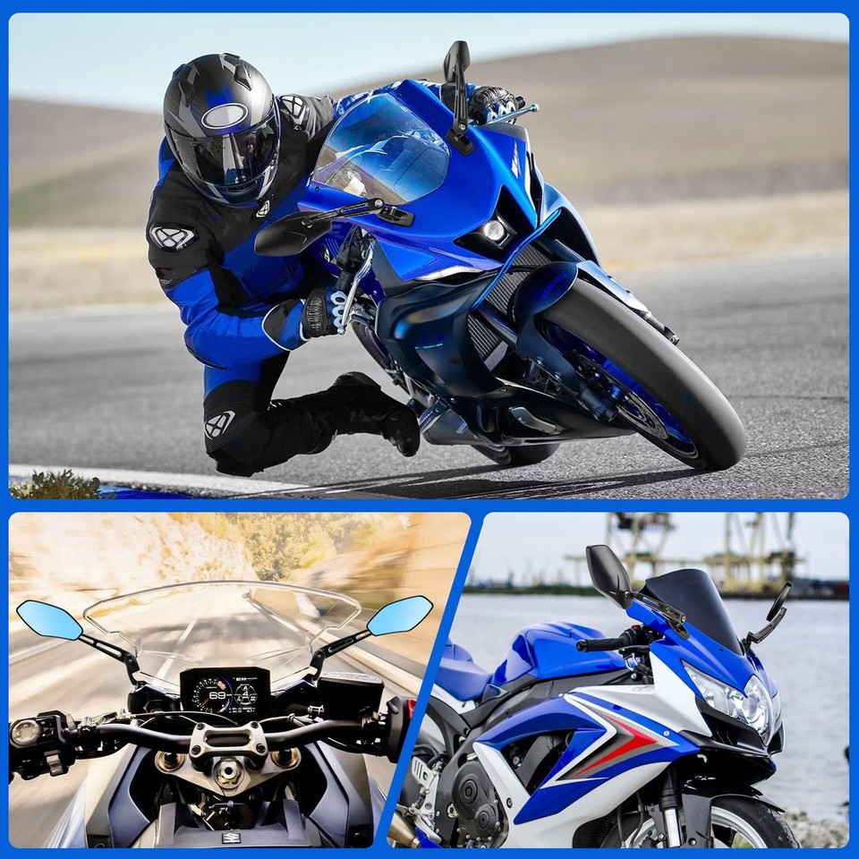 Pour SV650S GSX250R GSX1250FA Moto Guidon Retroviseur Pour Suzuki SV650S SV1000S GSX250R Retro Moto Aspect Carbone Noir Pour SV650S GSX250R GSX1250FA Moto Guidon Retroviseur Pour Suzuki SV650S SV1000S GSX250R Retro Moto Aspect Carbone Noir