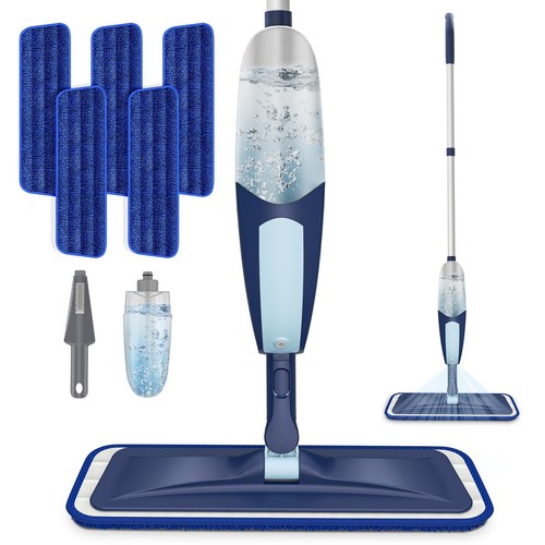 Spray Mops for Floor Cleaning, Microfiber Wood Floor Mop with 5 Reusable Wash...