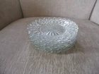 VTG 7 Anchor Hocking Waterford Waffle Clear Crystal 6" Bread and Butter Plates