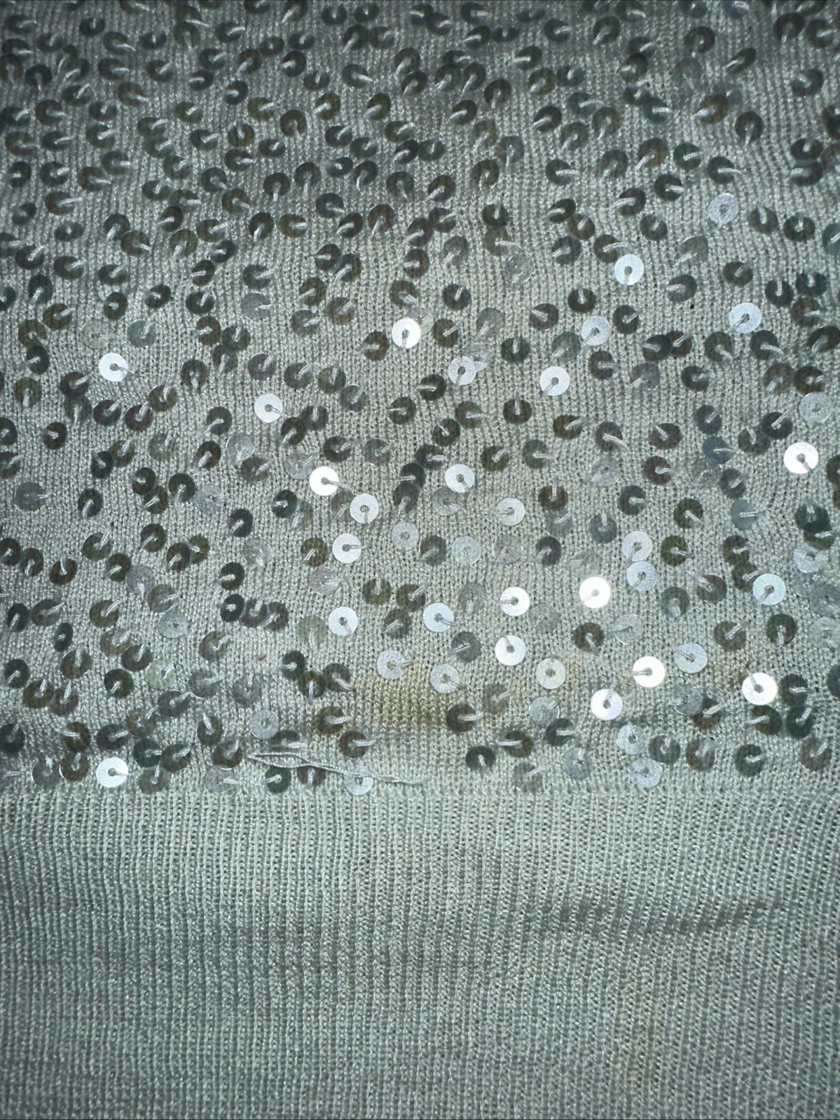 Talbots Petite Large Mint Sequin Front Button Swe… - image 10