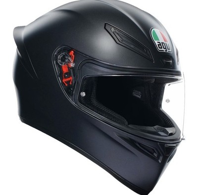 AGV K1 S Matte Black Full Face Motorcycle Racing Helmet Size L