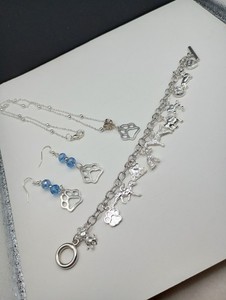 Handmade Earrings Pendant Charm Bracelet In Dog Themed
