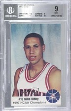 1997-98 Arizona Wildcats Police Mike Bibby #10 BGS 9 MINT 1z8
