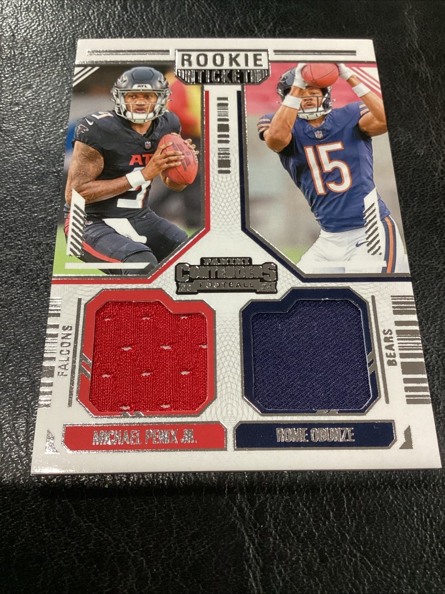 【美品】Rudimentary Peni 2枚セット 2024 Panini Contenders Rookie Ticket Dual Jersey Michael Penix Jr