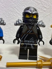 LEGO Ninjago 2012 9449 Pythor Minifigure Lot ZX Kai Jay Cole Zane Gold Weapons