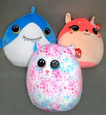 Ty  Squishy Beanies Tag Plüschfigur 25 cm groß Stoff Emma Roxie Finsley Neuware