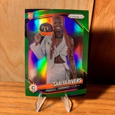 2025 Panini Prizm WNBA Saniya Rivers RC #150 Green Prizm  SP - Rookie Variation