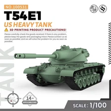 SSMODEL SS100531 1/100 15mm WarGaming Military Model Kit US T54E1 Heavy Tank