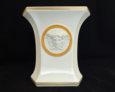 Rosenthal Versace Gorgona white Vase - 18 cm (D1612)