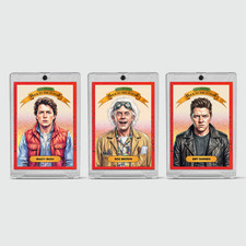 Back To The Future Trading Card Set -3 Cards- Marty McFly Doc Brown Biff Tannen