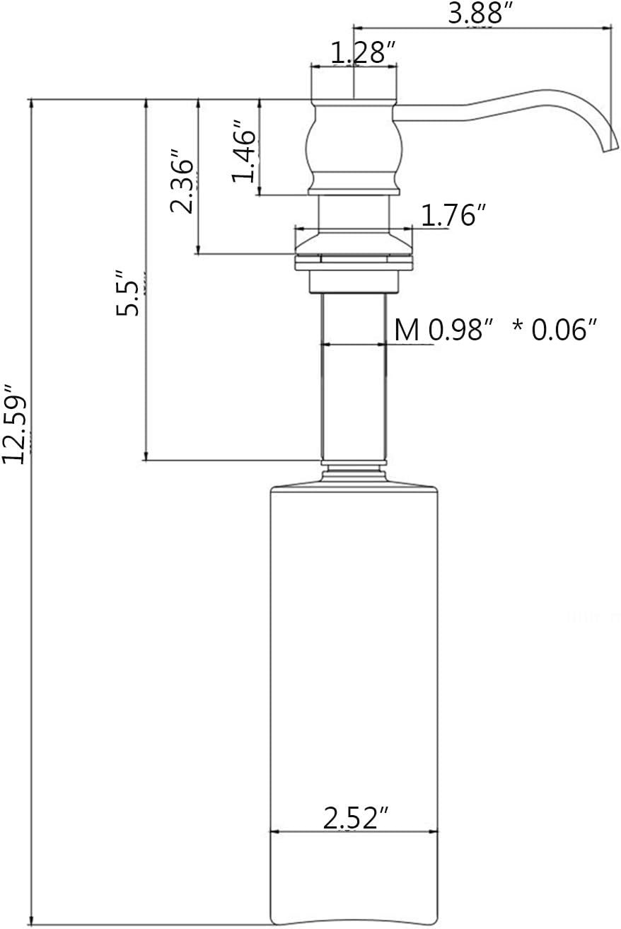 Samodra Kitchen Sink Soap/Lotion Oil-rubbed Bronze, Bronze 