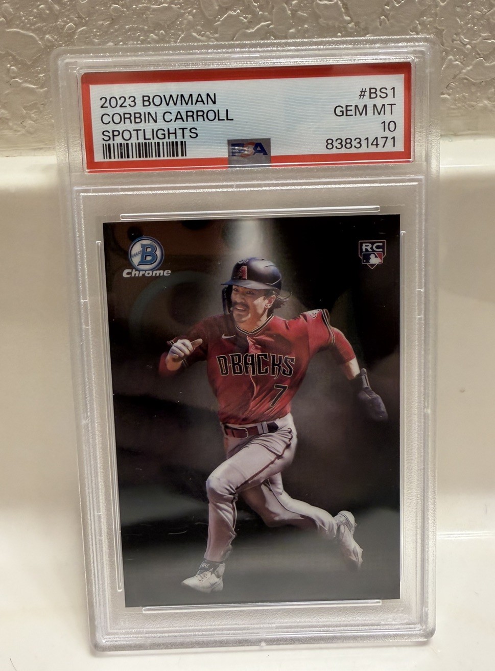 2023 BOWMAN SPOTLIGHTS #BS1 CORBIN CARROLL PSA 10