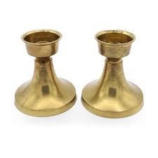 Bronze Art Deco Candlesticks - Pair Of Vintage Candelabras - Antique Bronze Cand