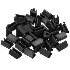 40Pcs 6mm ID Plastic Kitchen Sink Rack Feet Replacement Black