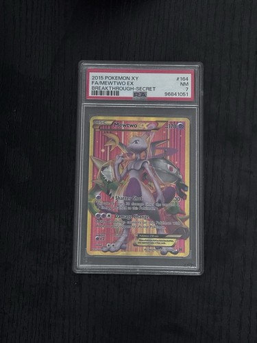 Mewtwo EX 164/162 Secret Rare Breakthrough English Card PSA 7