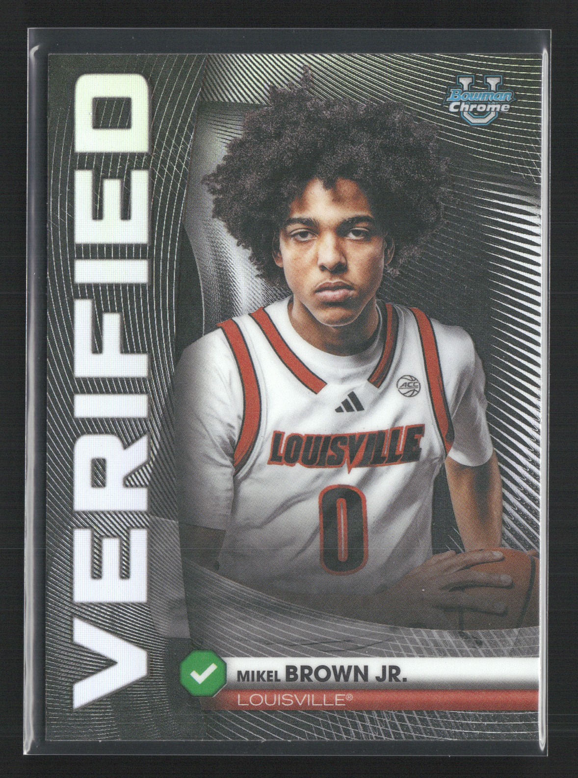 2025-26 Bowman #BV-11 Mikel Brown Jr. Bowman Verified Refractor