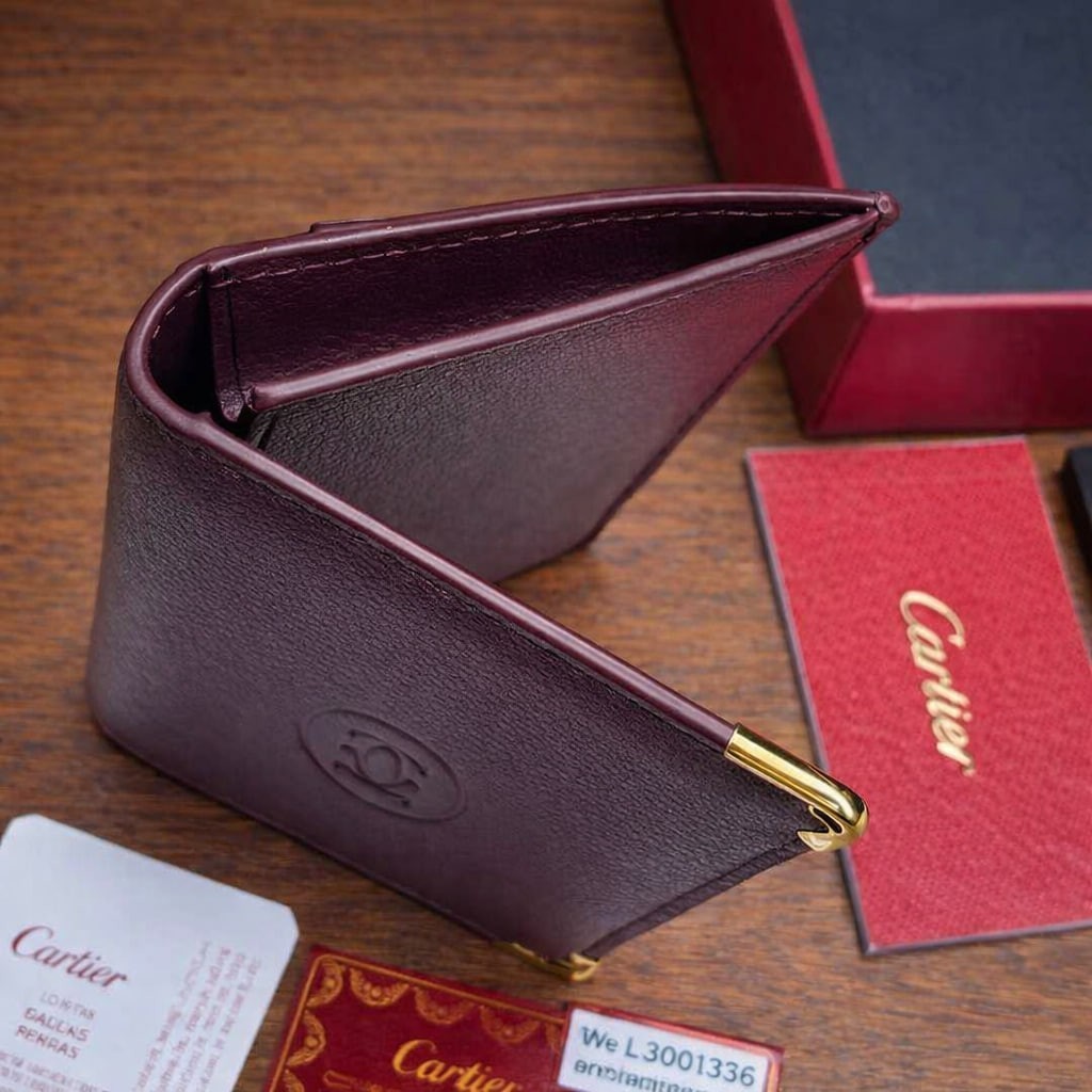 Cartier Must De Cartier Red Leather 4 Card Holder Wallet NIB 2026