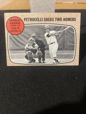 1968 TOPPS #156 RICO PETROCELLI SOCKS TWO HOMERS- Clean