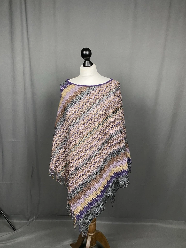 Capa poncho túnica multicolor Missoni vintage talla única para mujer - Imagen 4 de 4