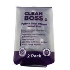 Joy Clean Boss 2-pack Body Wash Loofah Puffs with Soap Beads New In Packing