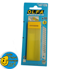 10 x 59&deg; Abbrech Klingen 9 mm Olfa AB-10B f&uuml;r Cutter Messer beidseitiger Schliff