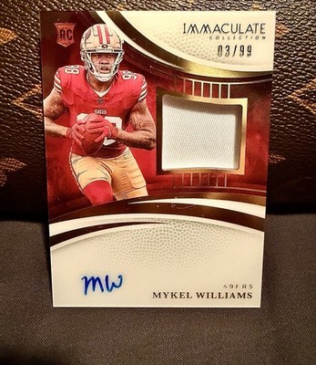 2025 Panini Immaculate Collection Rookie Patch Auto Mykel Williams #130 03/99