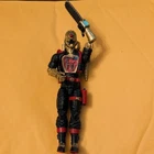Hasbro GI Joe Battle Android Trooper Action Figure Black Gold Red Chainsaw
