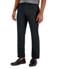 Perry Ellis Portfolio New Men's Modern-Fit Dress Pants Black 32 X 30