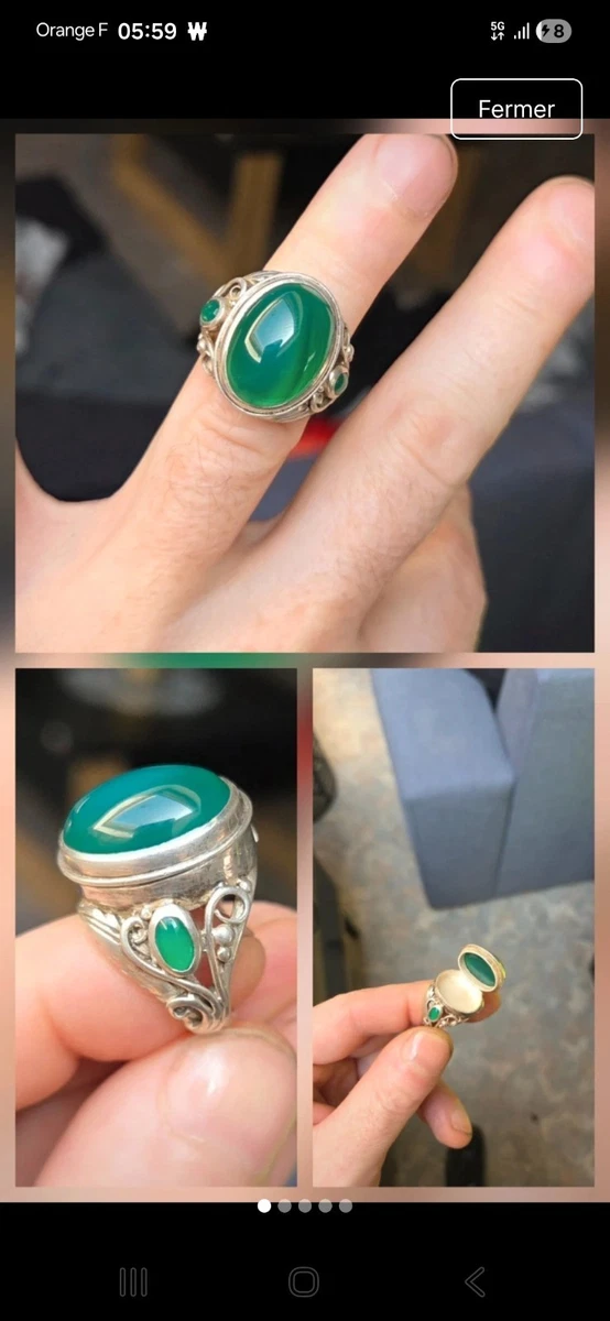 Bague Fantaisie Vintage Créateur – Taille 56, Super Pour Accessoire Rétro