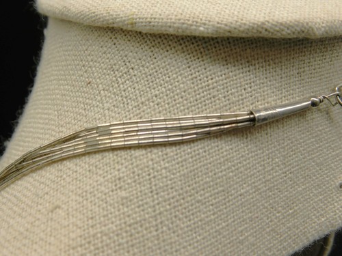 Rising Sun Liquid Silver 6 Strand Sterling Silver Necklace 6.3g (TF1157) - Picture 2 of 9