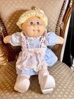 1985 Vintage World Traveler Holland Cabbage Patch Doll Blonde Blue Eyes Passport