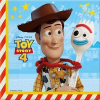 Procos Toy Story 4 Servietten 33X33Cm, 20 StüCk Deko Dekoration Kindergeburtstag