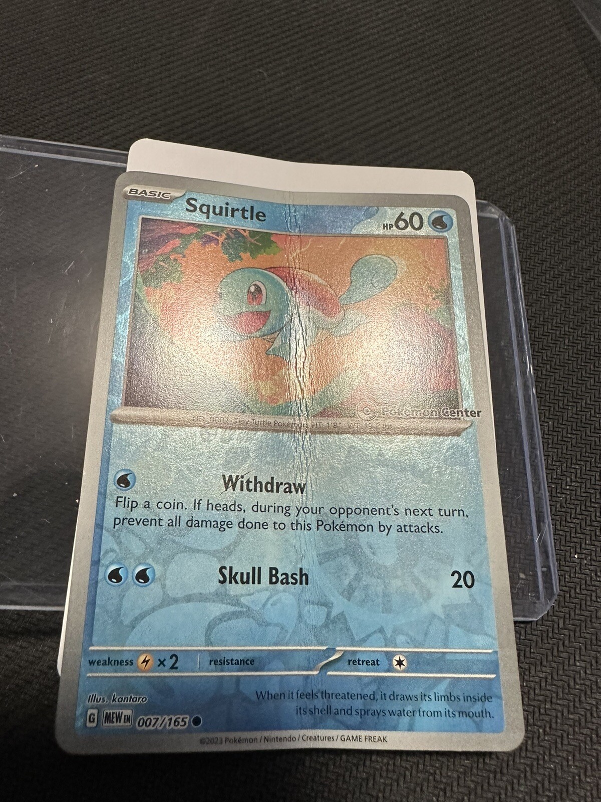 Squirtle Pokemon Center Exclusive 151 promo reverse holo stamped