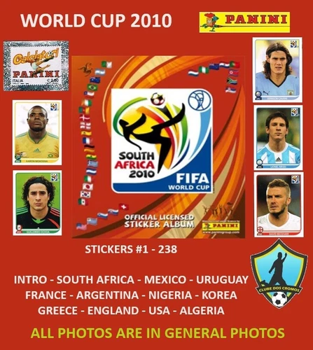 Panini World Cup South Africa 2010 Stickers Pick Choose pegatinas #1-238 (1/3)