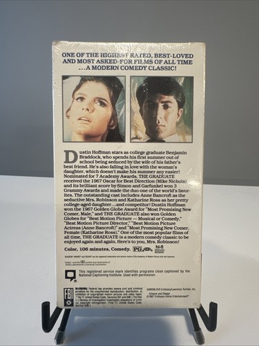 BRAND NEW The Gradate (VHS; 1987) Dustin Hoffman RARE Sealed - Picture 2 of 6