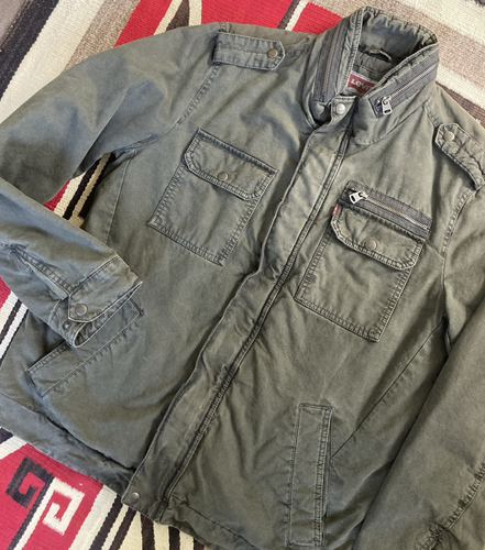 Levis Jacke Herren M grün Military Field Chore Utility Mantel Stepp gefüttert - Bild 2 von 9